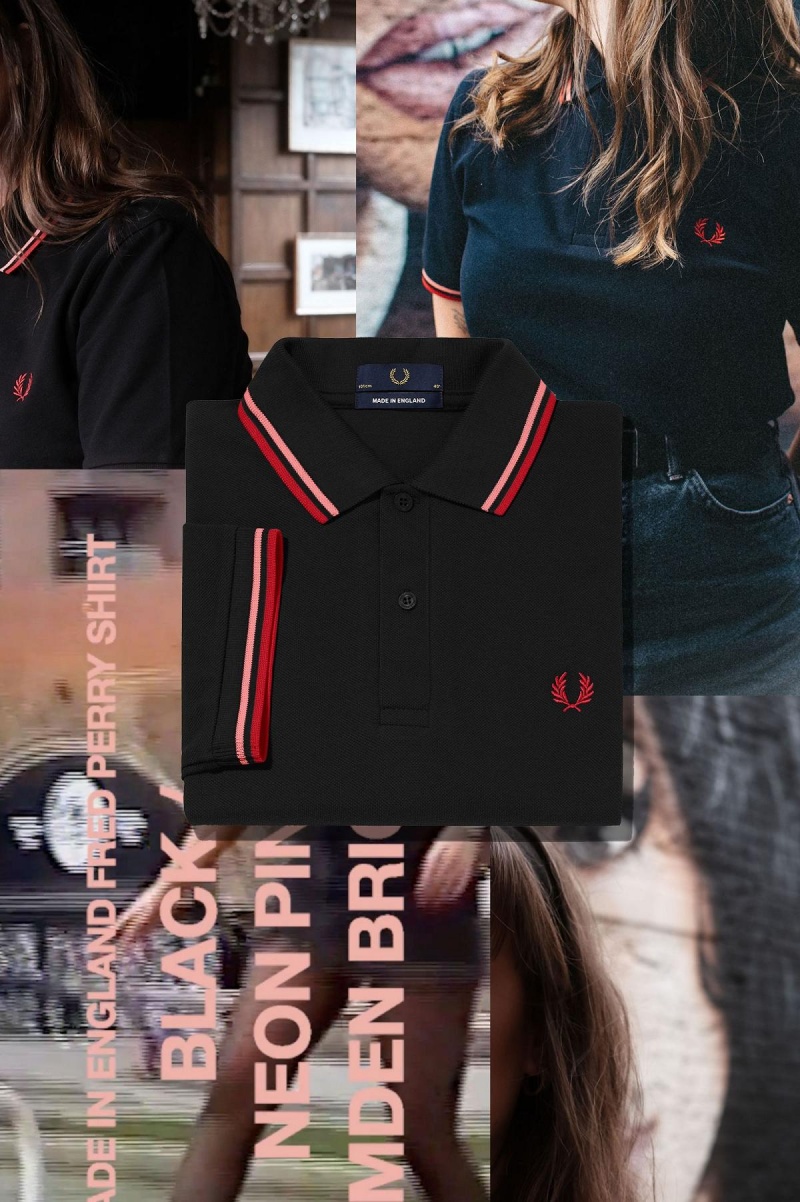 Fred Perry M12 Fred Perry Shirt Herr Svarta Korall | GSEEC44990