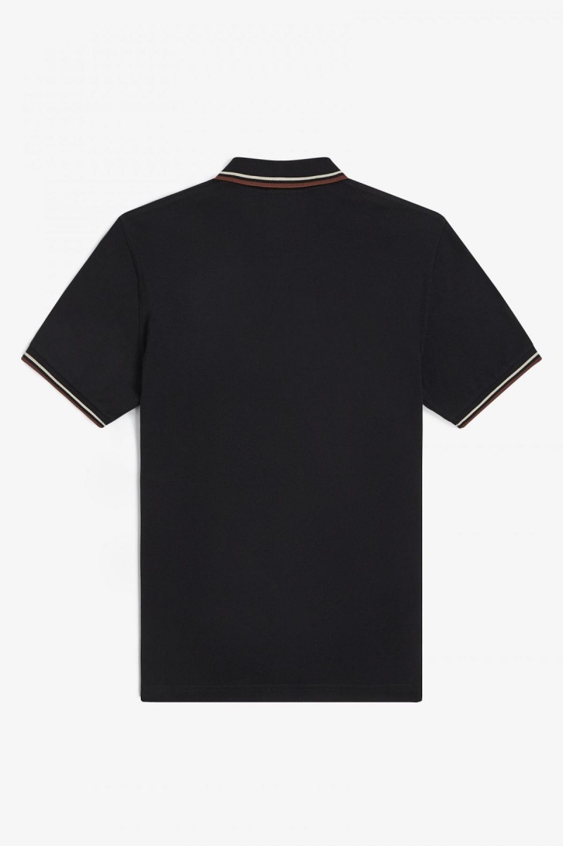 Fred Perry M12 Fred Perry Shirt Herr Svarta Bruna | ESEVG72112