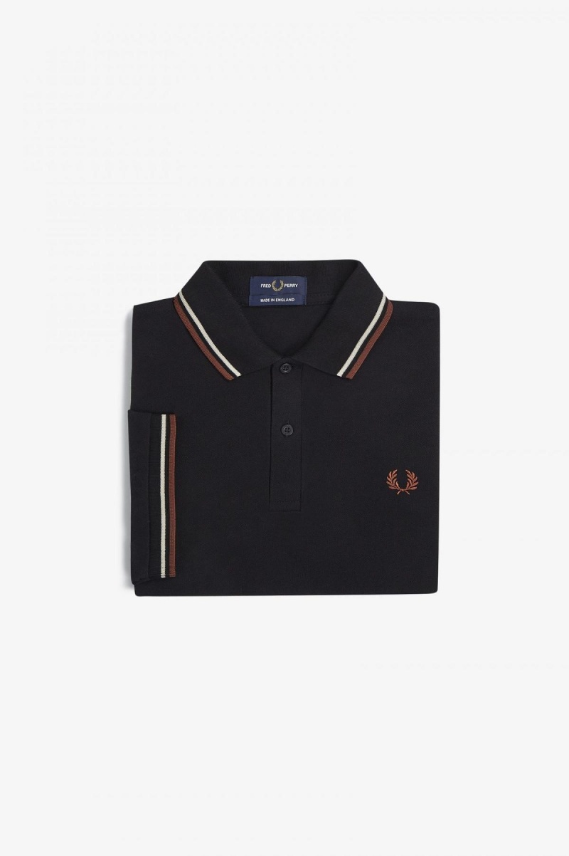 Fred Perry M12 Fred Perry Shirt Herr Svarta Bruna | ESEVG72112