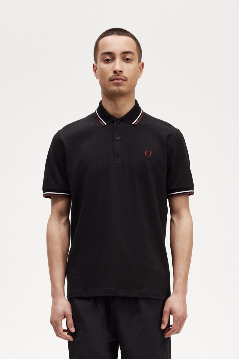 Fred Perry M12 Fred Perry Shirt Herr Svarta | SEEGJ84597