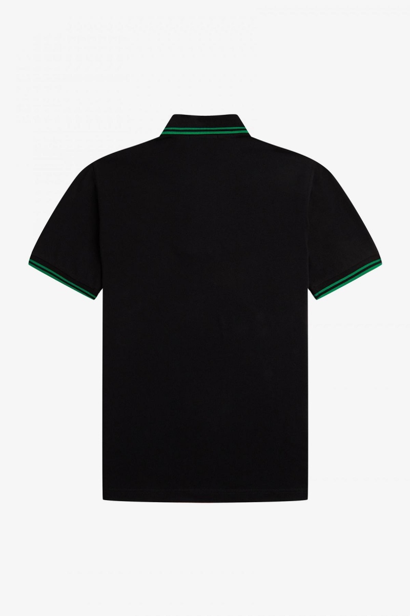 Fred Perry M12 Fred Perry Shirt Herr Svarta Gröna Gröna | SEXBR58218