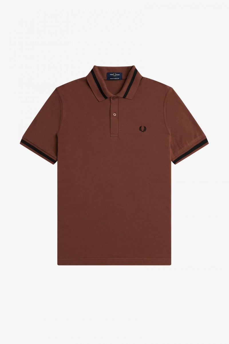 Fred Perry M2 Piketröja Herr Bruna Svarta | ASEDF70405