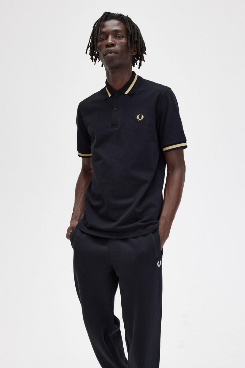 Fred Perry M2 Piketröja Herr Svarta | YSEVQ85273