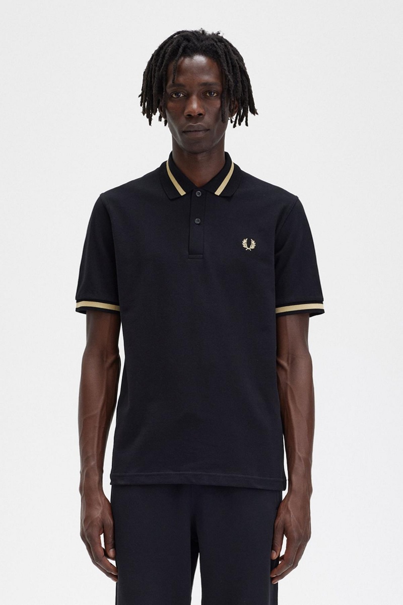 Fred Perry M2 Piketröja Herr Svarta | YSEVQ85273