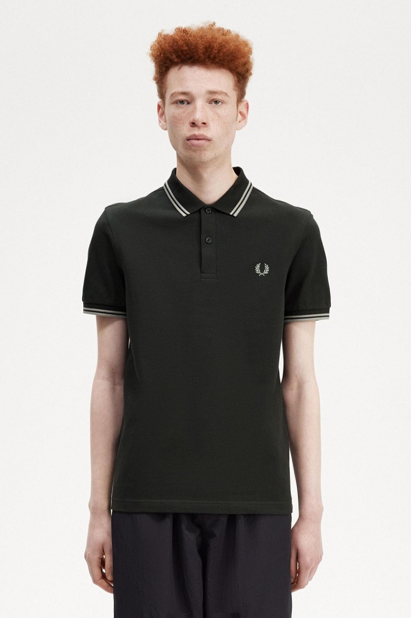 Fred Perry M3600 Fred Perry Shirt Herr Gröna | SEJBT43786