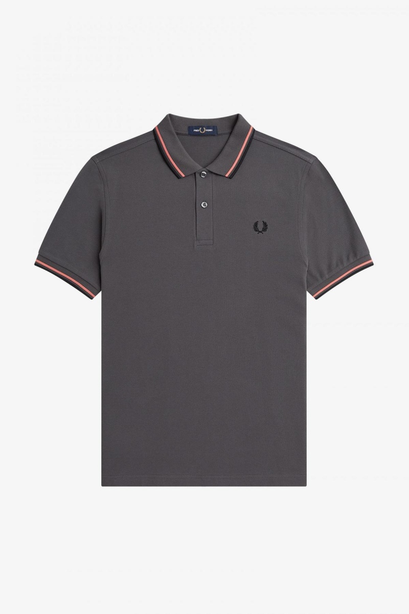 Fred Perry M3600 Fred Perry Shirt Herr Korall Svarta | PSEQX45785