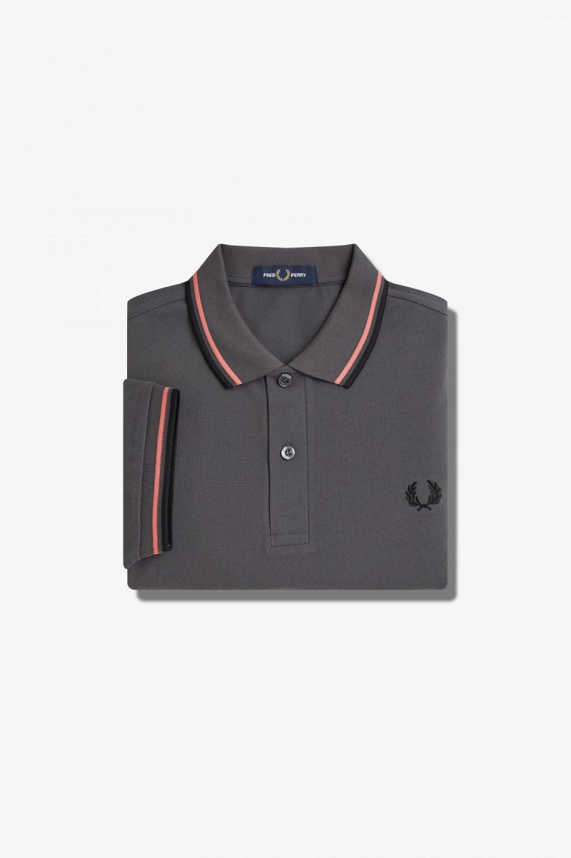 Fred Perry M3600 Fred Perry Shirt Herr Korall Svarta | PSEQX45785