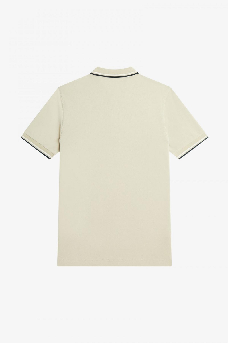 Fred Perry M3600 Fred Perry Shirt Herr Ljusvita Blå | SEIIZ28764