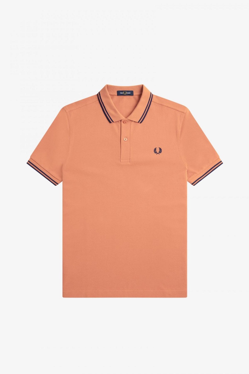 Fred Perry M3600 Fred Perry Shirt Herr Ljusmarinblå Marinblå | LSETR50380