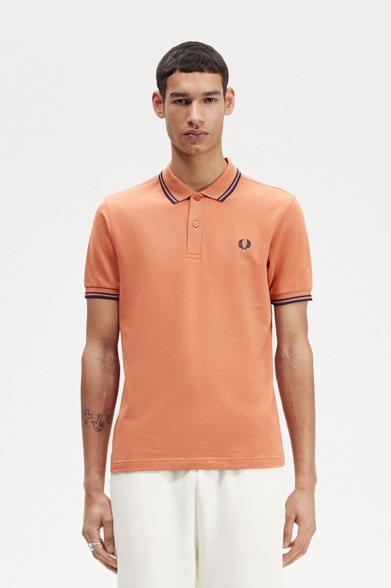 Fred Perry M3600 Fred Perry Shirt Herr Ljusmarinblå Marinblå | LSETR50380