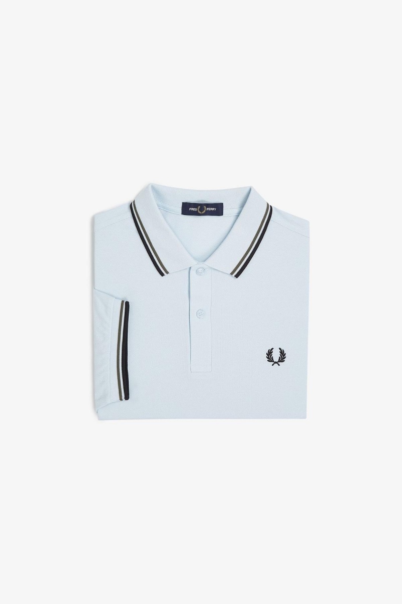 Fred Perry M3600 Fred Perry Shirt Herr Ljusgröna Svarta | SEJZR54080