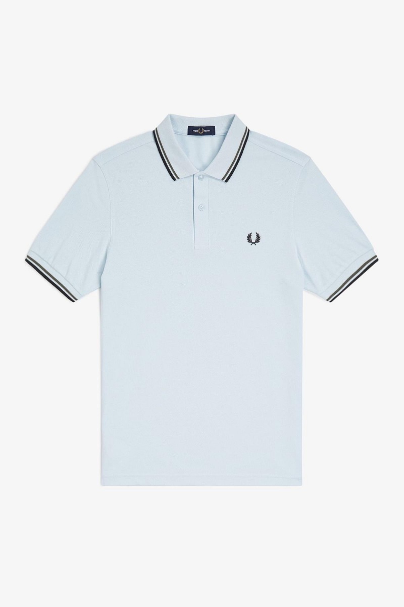 Fred Perry M3600 Fred Perry Shirt Herr Ljusgröna Svarta | SEJZR54080