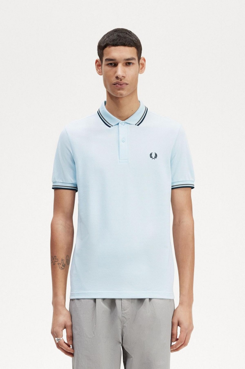 Fred Perry M3600 Fred Perry Shirt Herr Ljusgröna Svarta | SEJZR54080