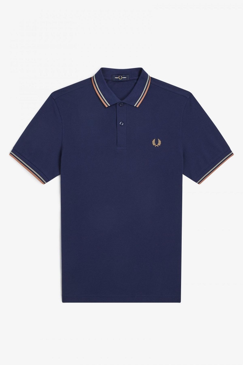 Fred Perry M3600 Fred Perry Shirt Herr Marinblå Ljus | XSEBH73401