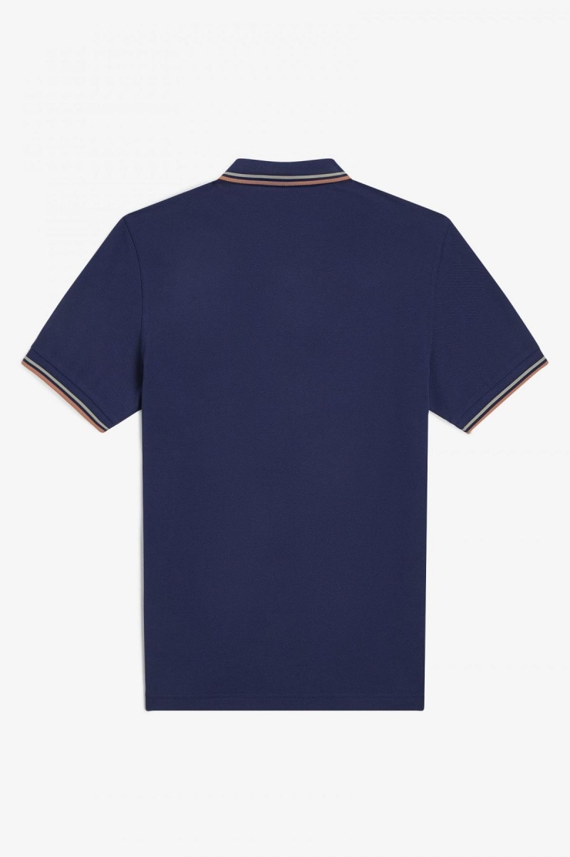 Fred Perry M3600 Fred Perry Shirt Herr Marinblå Ljus | XSEBH73401