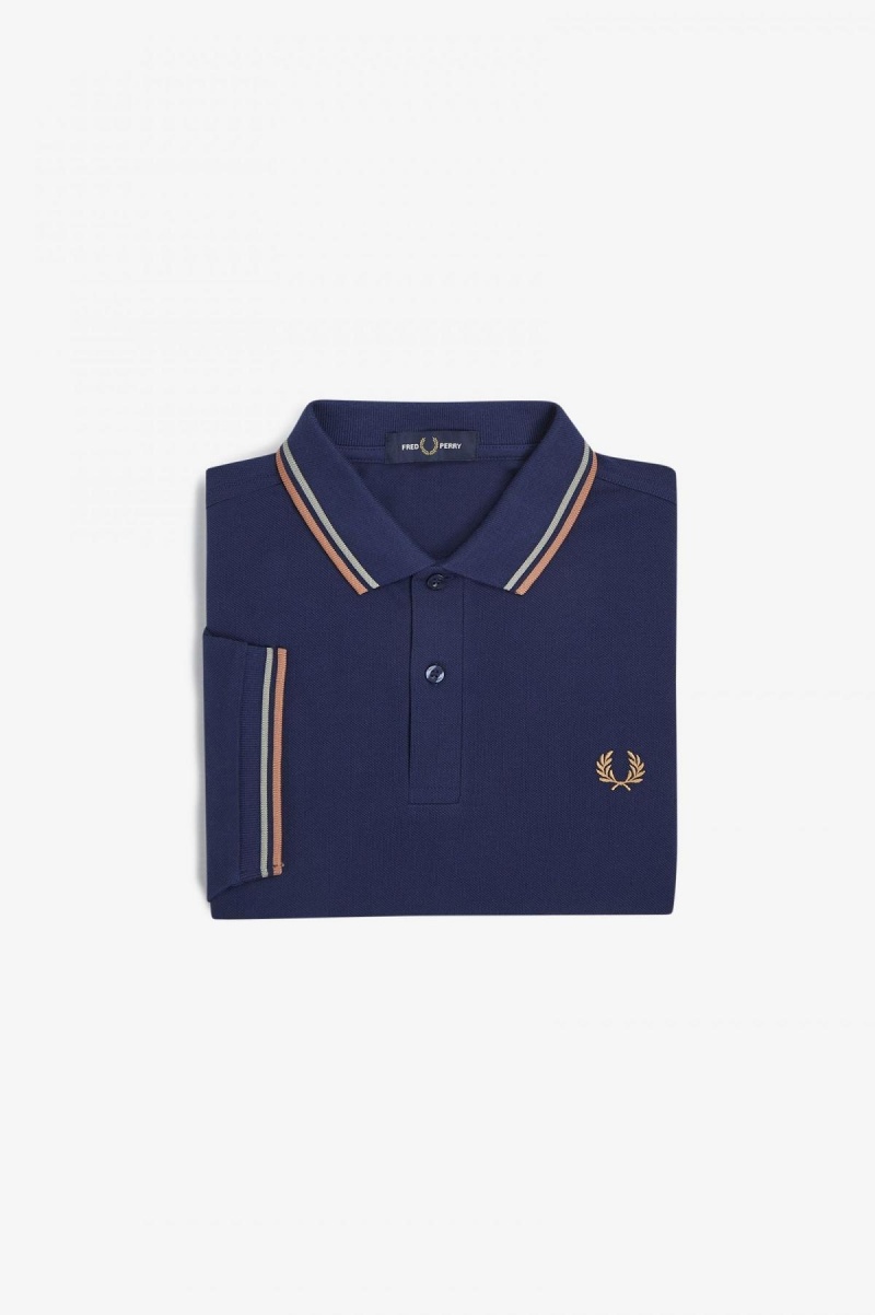 Fred Perry M3600 Fred Perry Shirt Herr Marinblå Ljus | XSEBH73401