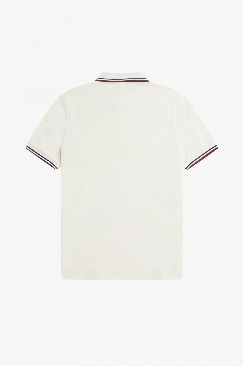 Fred Perry M3600 Fred Perry Shirt Herr Marinblå Bruna | YSEGT34792