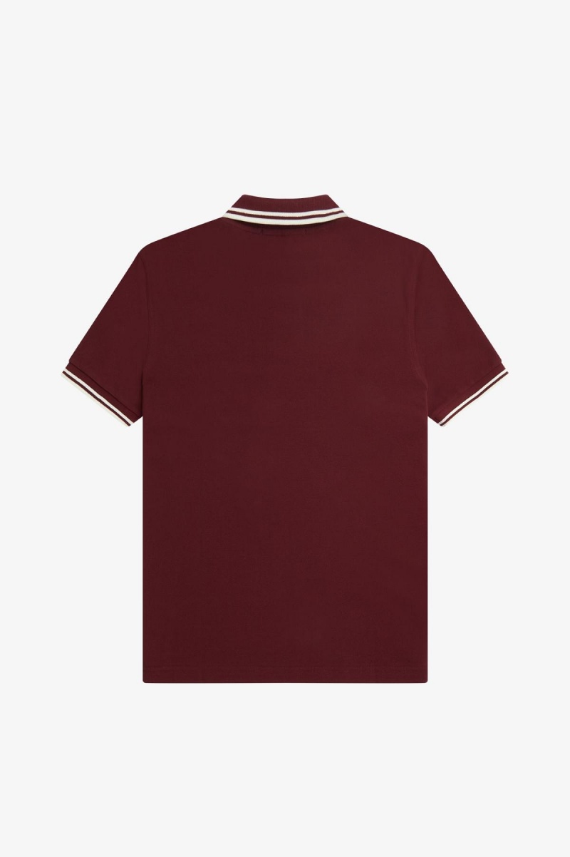 Fred Perry M3600 Fred Perry Shirt Herr Oxblood / Ecru / Ecru | YSEVQ76830