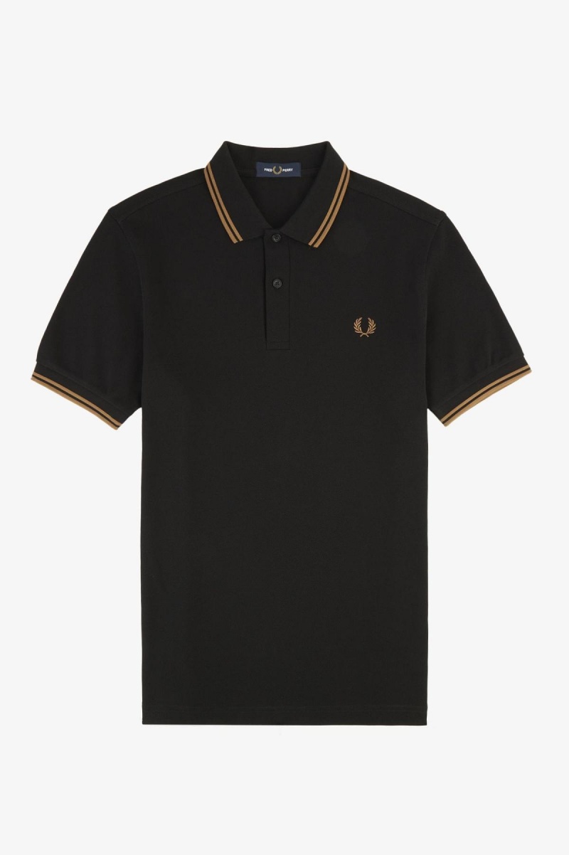 Fred Perry M3600 Fred Perry Shirt Herr Svarta | SEJZR72829