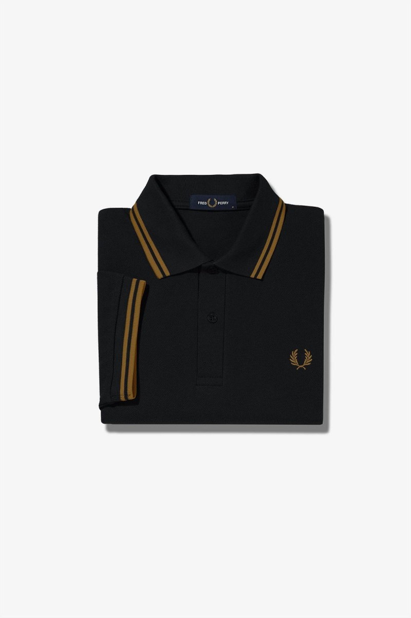 Fred Perry M3600 Fred Perry Shirt Herr Svarta | SEJZR72829