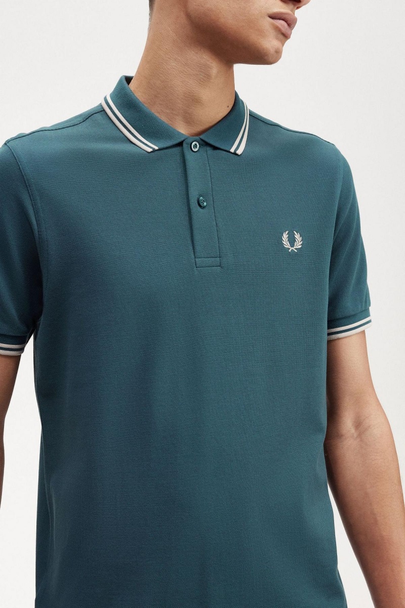 Fred Perry M3600 Piketröja Herr Blå Ljusljus | SEJVR59530