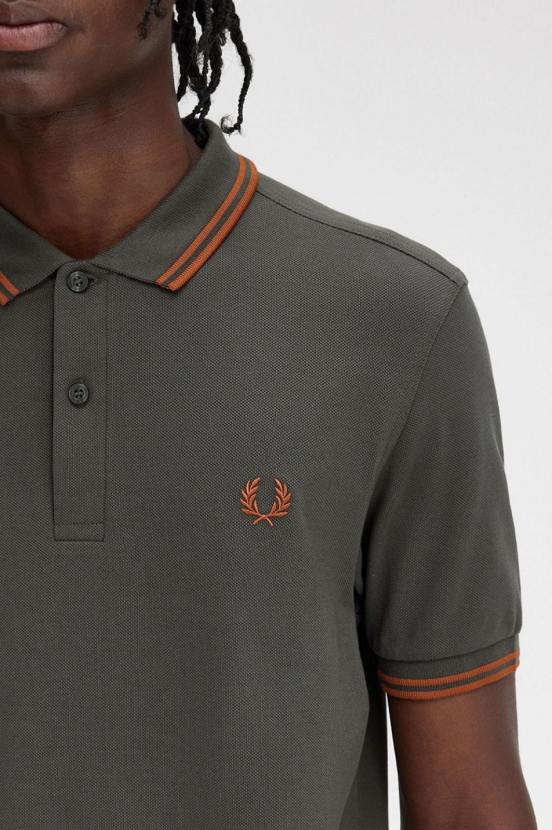 Fred Perry M3600 Piketröja Herr Gröna | SEZPD20549