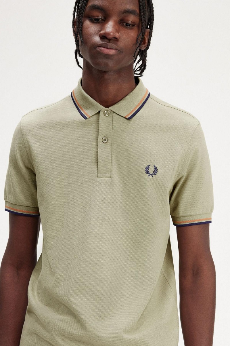 Fred Perry M3600 Piketröja Herr Ljusmarinblå | PSEQX66471