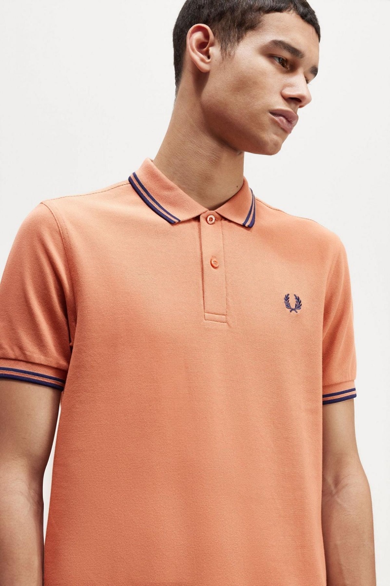 Fred Perry M3600 Piketröja Herr Ljusmarinblå Marinblå | SEJZR20637