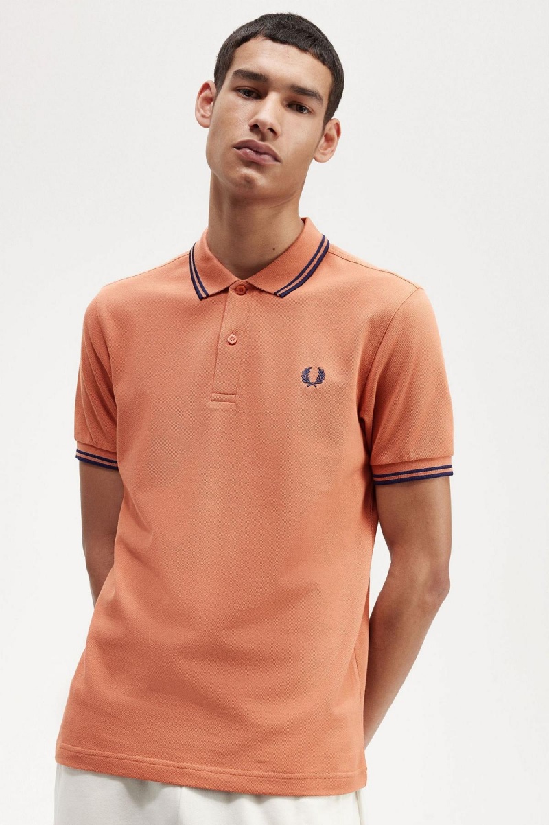 Fred Perry M3600 Piketröja Herr Ljusmarinblå Marinblå | SEJZR20637