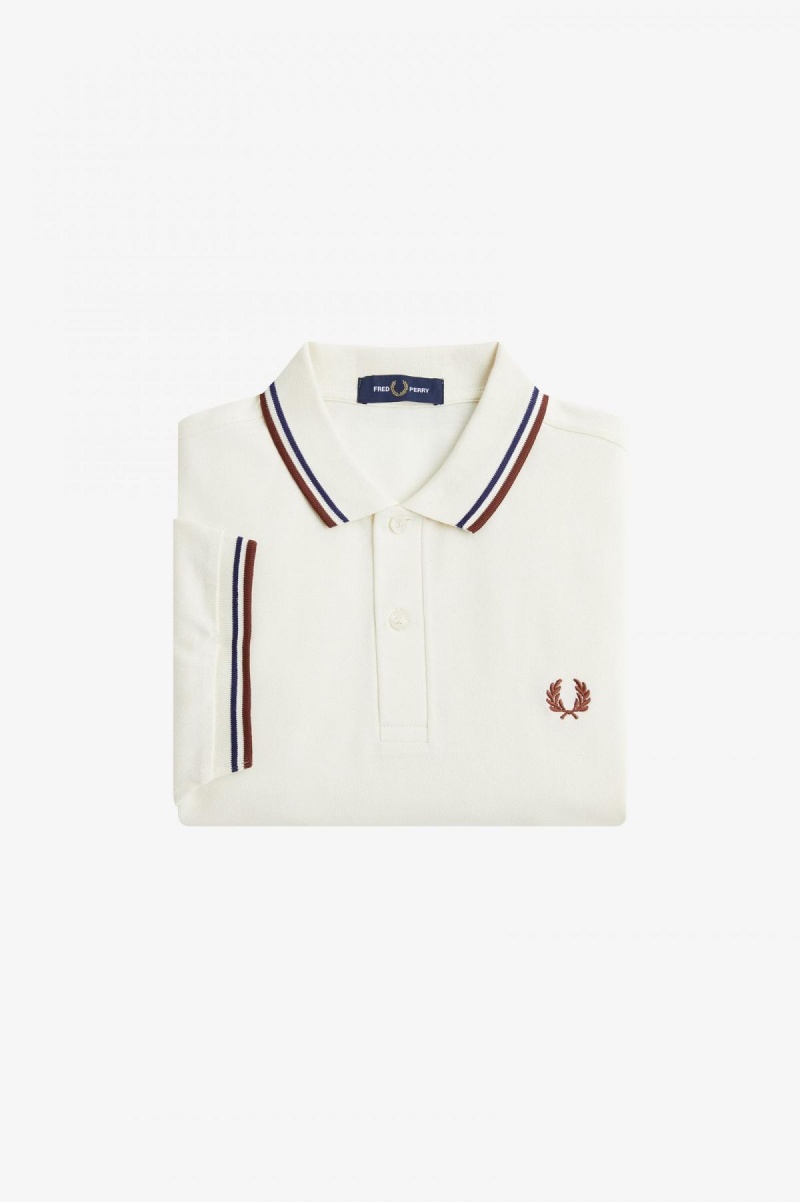 Fred Perry M3600 Piketröja Herr Marinblå Bruna | ASEWC66475