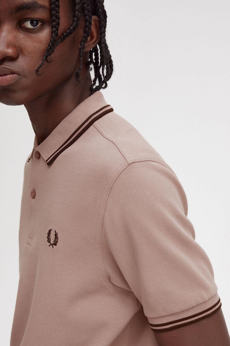 Fred Perry M3600 Piketröja Herr Mörkrosa | SEDFL60002