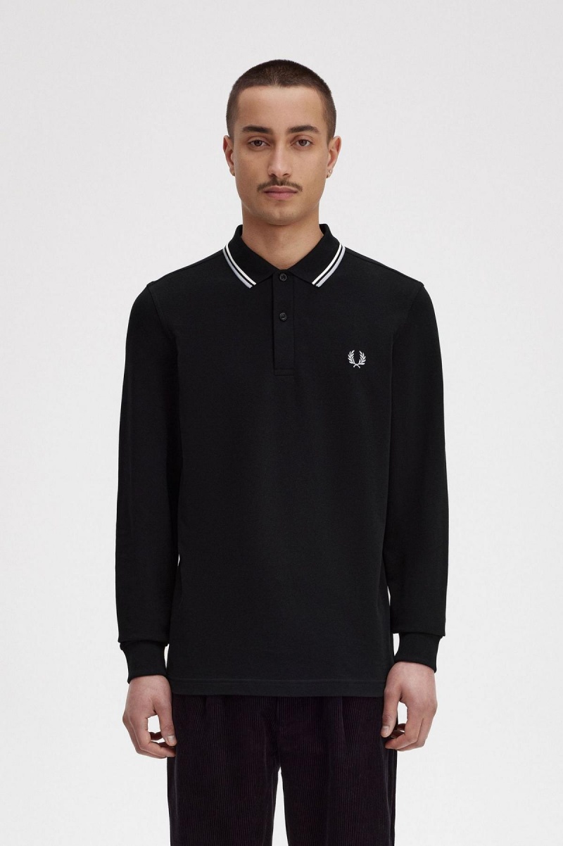 Fred Perry M3636 Fred Perry Shirt Herr Svarta | SEJZR81654