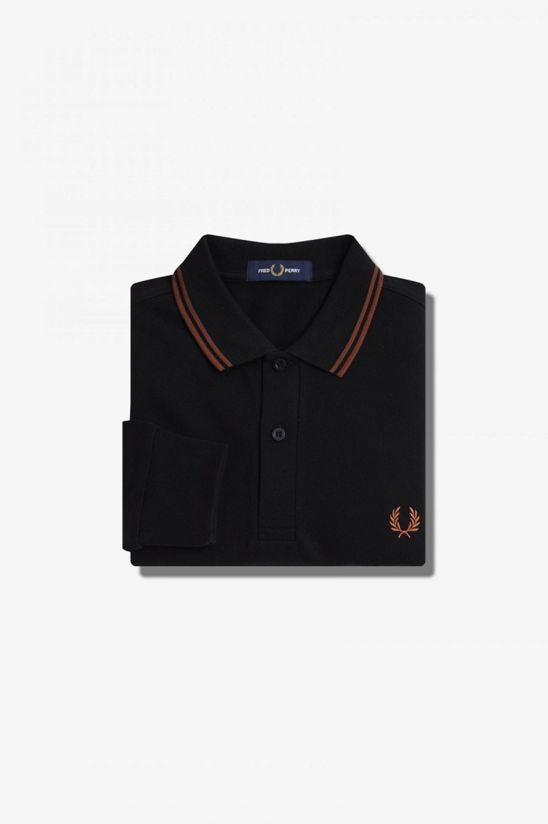 Fred Perry M3636 Piketröja Herr Svarta Bruna Bruna | SEICD47400