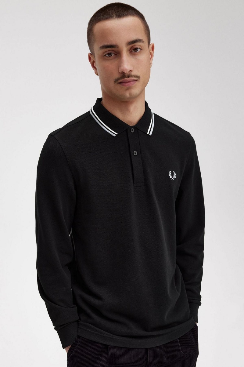 Fred Perry M3636 Piketröja Herr Svarta | SEEAH15633