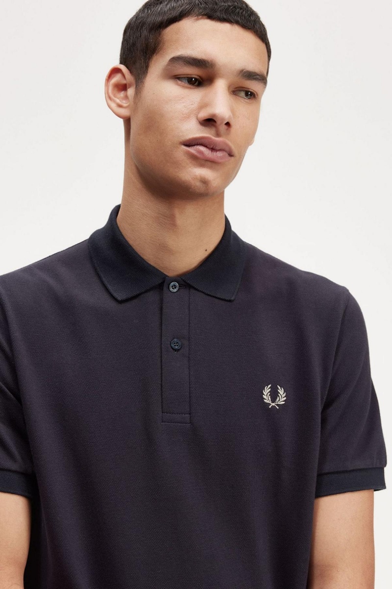 Fred Perry M3 Piketröja Herr Marinblå Ljus | SSENY51031