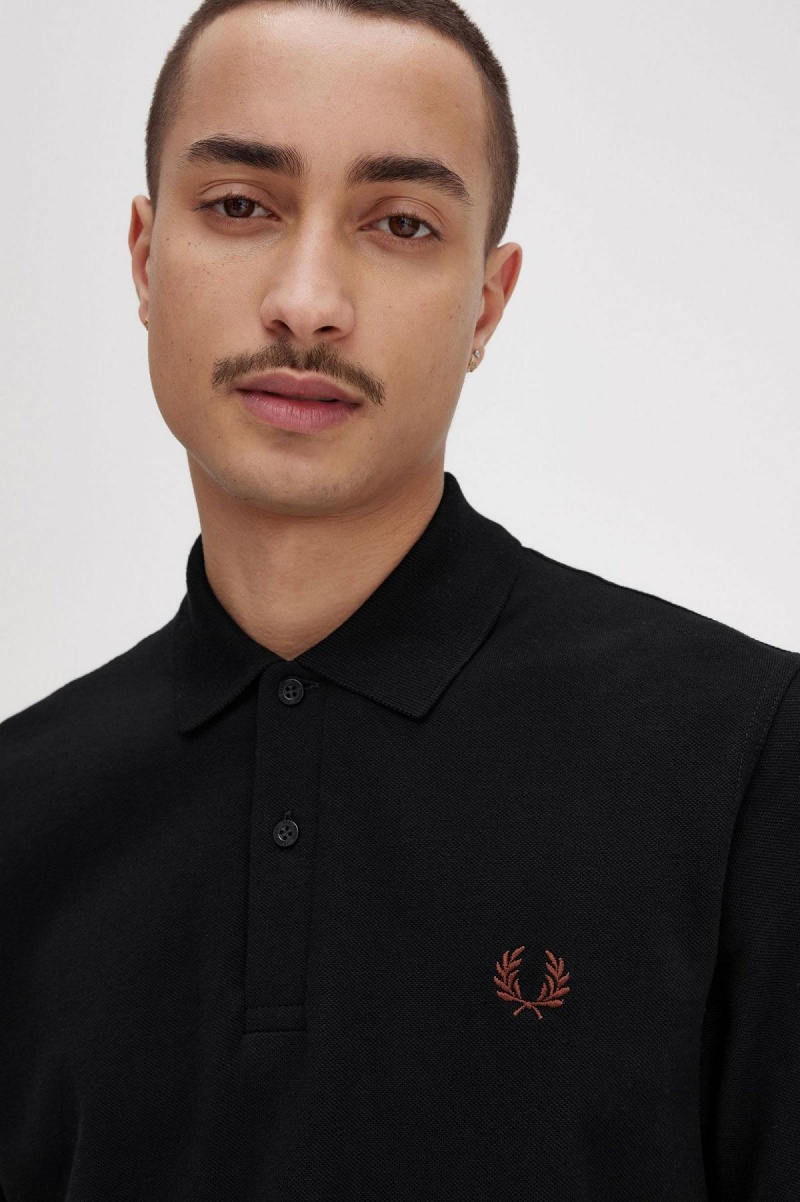 Fred Perry M3 Piketröja Herr Svarta Bruna | SEJVR76621