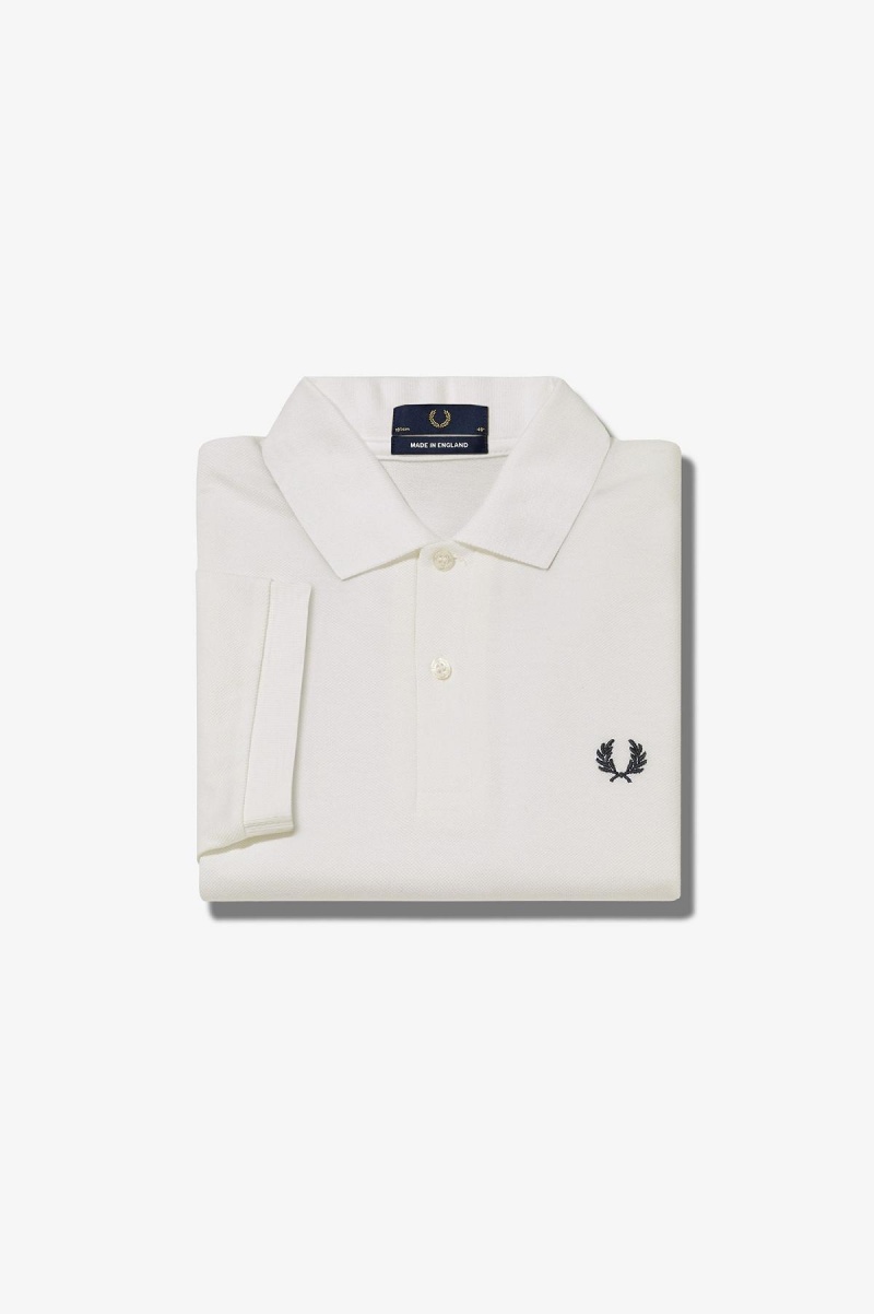 Fred Perry M3 Piketröja Herr Vita Marinblå | SSENY80266