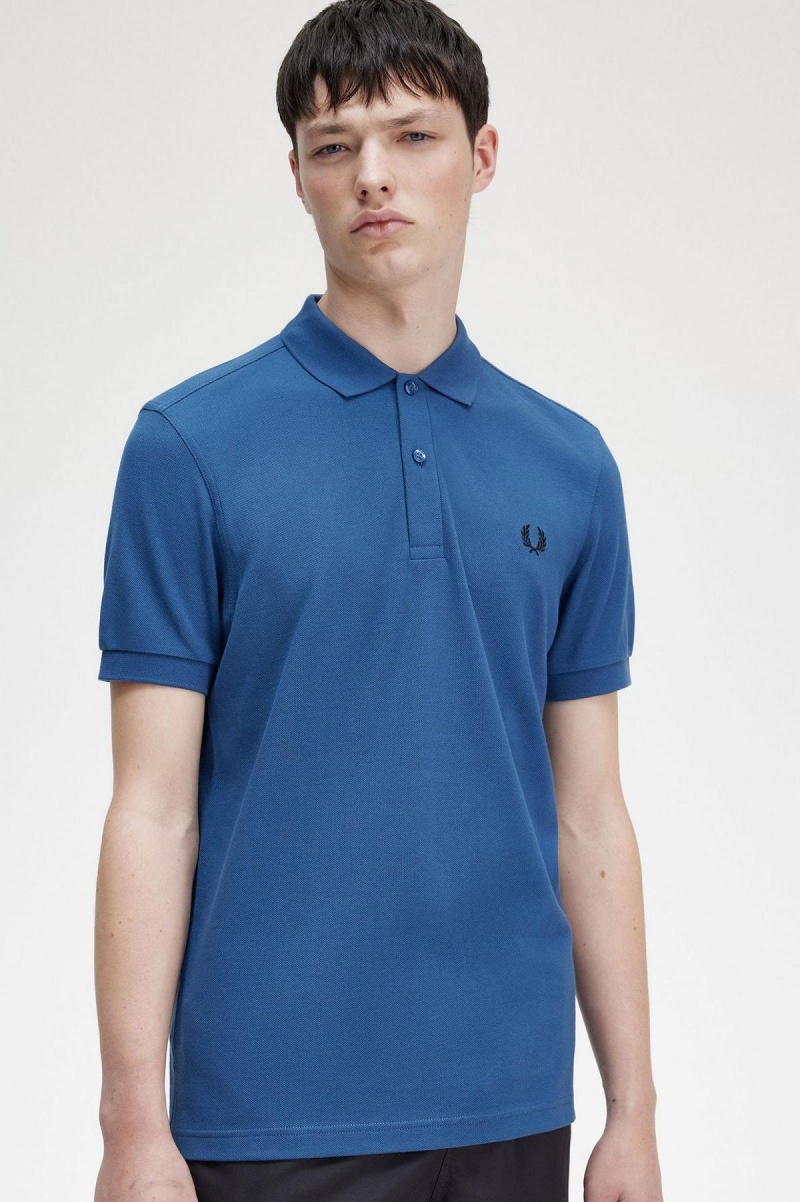 Fred Perry M6000 Fred Perry Shirt Herr Blå Svarta | SSENY21256