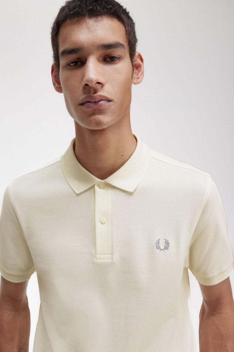 Fred Perry M6000 Fred Perry Shirt Herr Ecru / Limestone | XSEGW39375