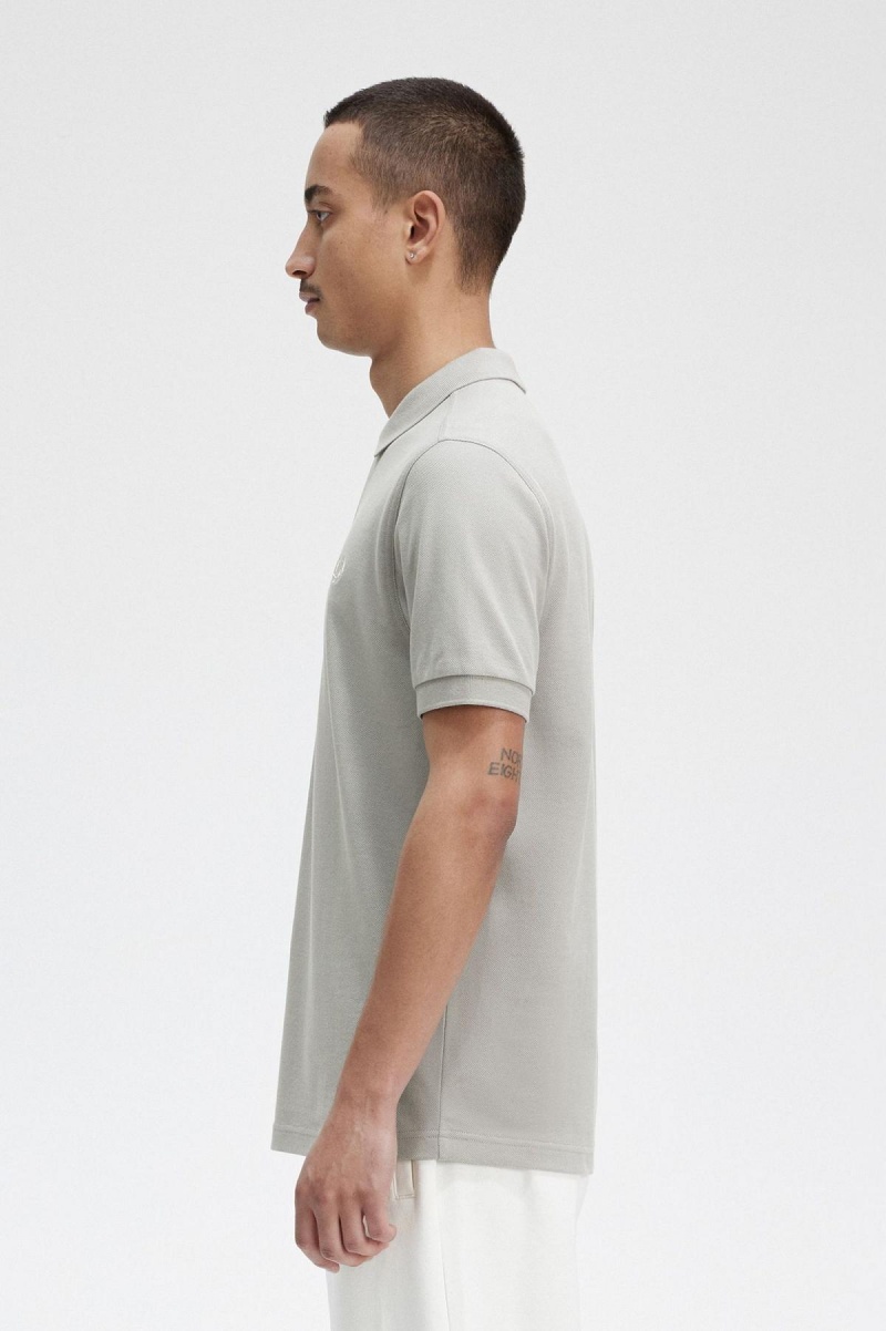 Fred Perry M6000 Fred Perry Shirt Herr Limestone / Ecru | FSEUI39371