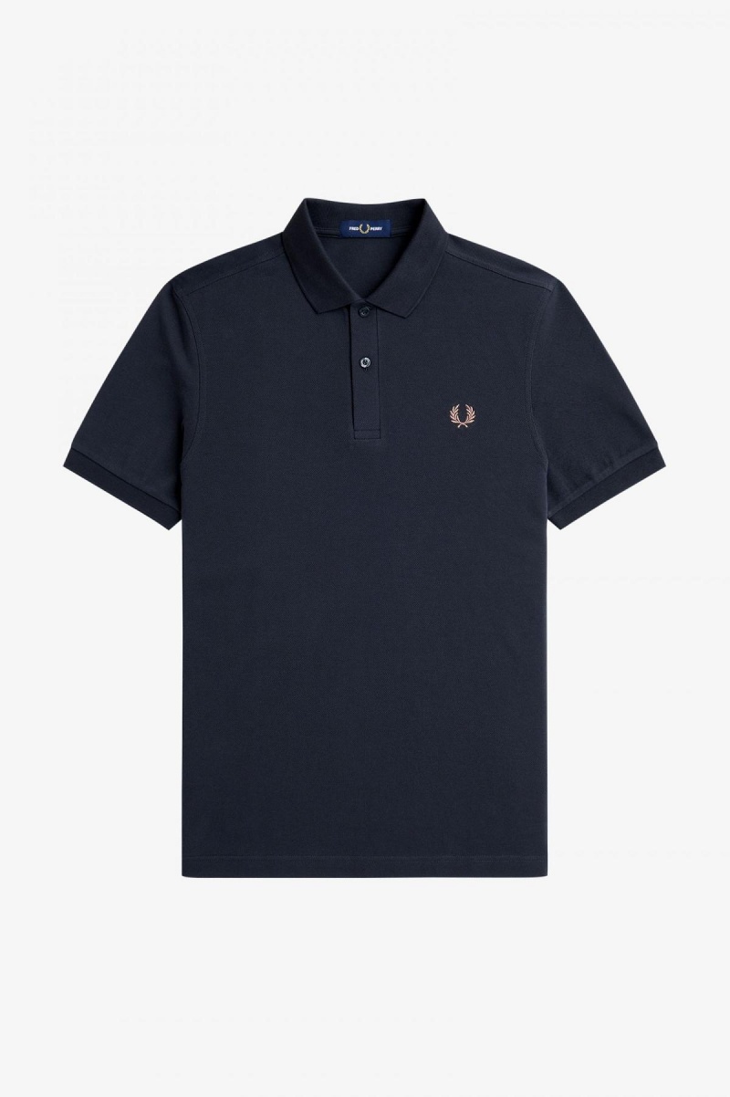 Fred Perry M6000 Fred Perry Shirt Herr Marinblå Mörkrosa | LSETR42616