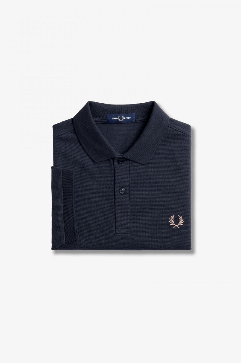 Fred Perry M6000 Fred Perry Shirt Herr Marinblå Mörkrosa | LSETR42616