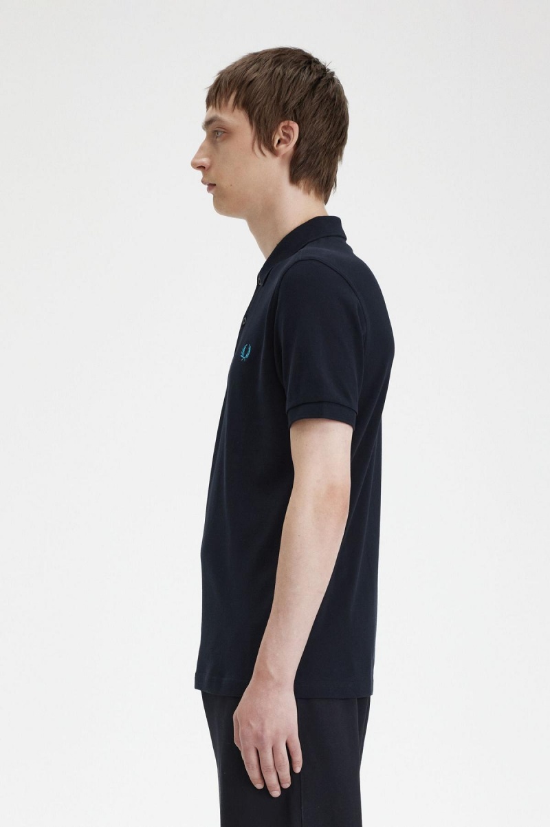 Fred Perry M6000 Fred Perry Shirt Herr Marinblå Blå | ZSEMJ81007