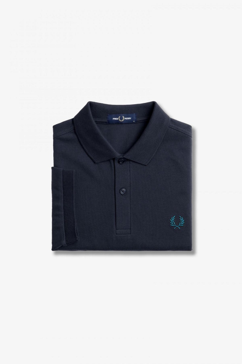 Fred Perry M6000 Fred Perry Shirt Herr Marinblå Blå | ZSEMJ81007