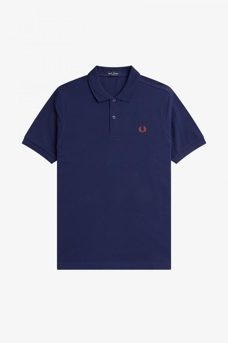 Fred Perry M6000 Fred Perry Shirt Herr Marinblå Bruna | SEZDE30021