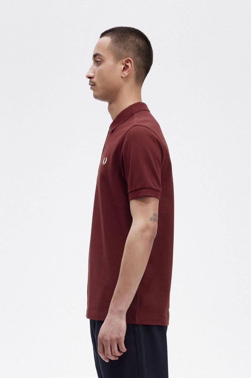 Fred Perry M6000 Fred Perry Shirt Herr Oxblood / Ecru | LSETR68692