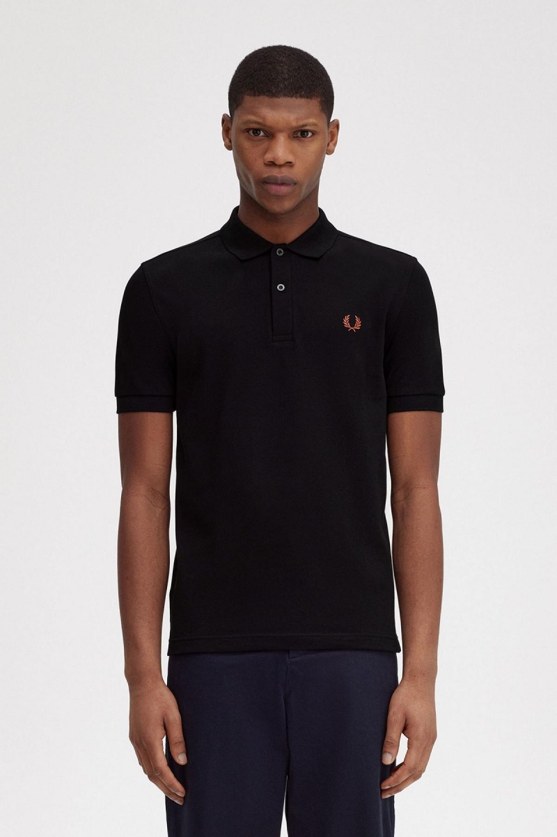 Fred Perry M6000 Fred Perry Shirt Herr Svarta Bruna | USETG47840