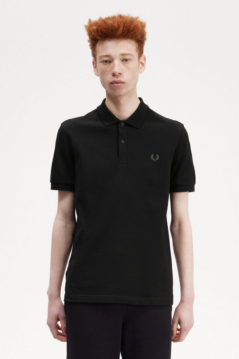 Fred Perry M6000 Fred Perry Shirt Herr Svarta Gröna | ASEDF72103