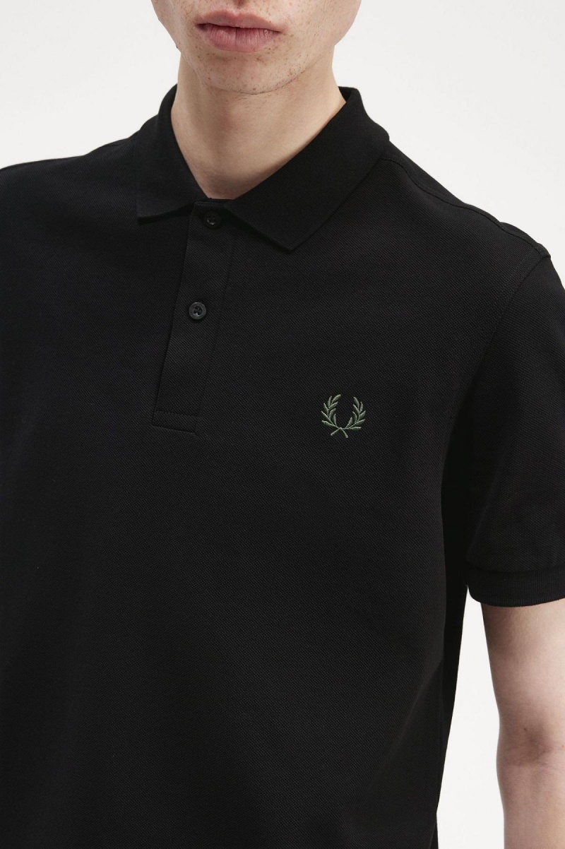 Fred Perry M6000 Fred Perry Shirt Herr Svarta Gröna | ASEDF72103