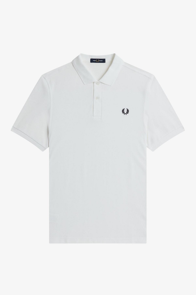 Fred Perry M6000 Fred Perry Shirt Herr Vita Marinblå | SECVG54264